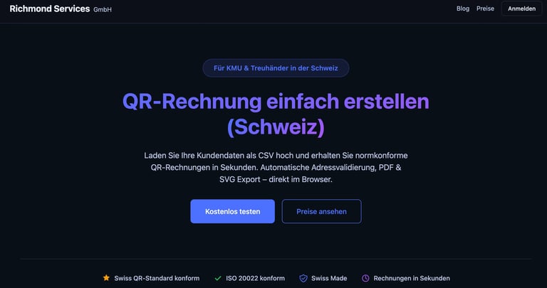 qrrechnung-generator.ch Web-Applikation